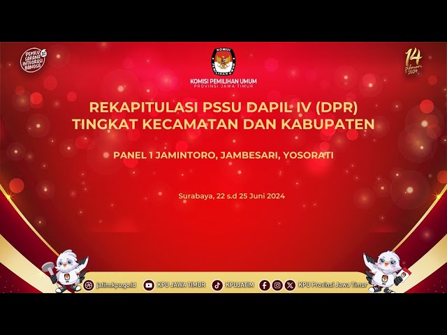 Rekapitulasi PSSU Dapil Jawa Timur IV (DPR) Tingkat Kecamatan & Kabupaten - Panel 1