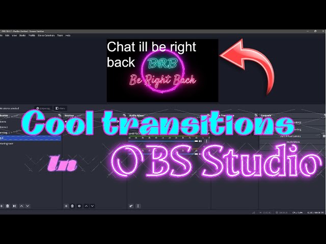 How to make a Cool Transition in OBS Studio! For stream (no commentary)