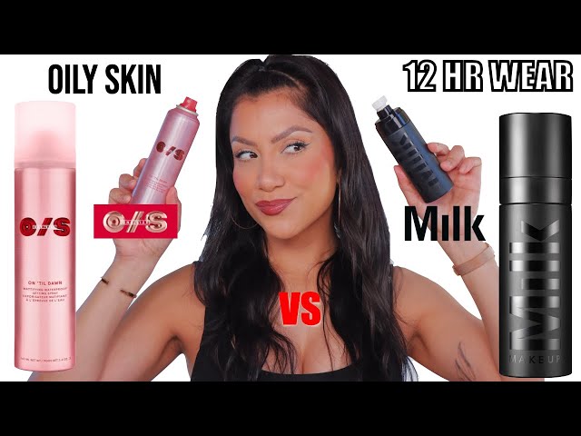 WHICH IS BETTER? ONE/SIZE VS MILK MAKEUP MATTE SETTING SPRAY+ 12HR WEAR *oily skin*| MagdalineJanet