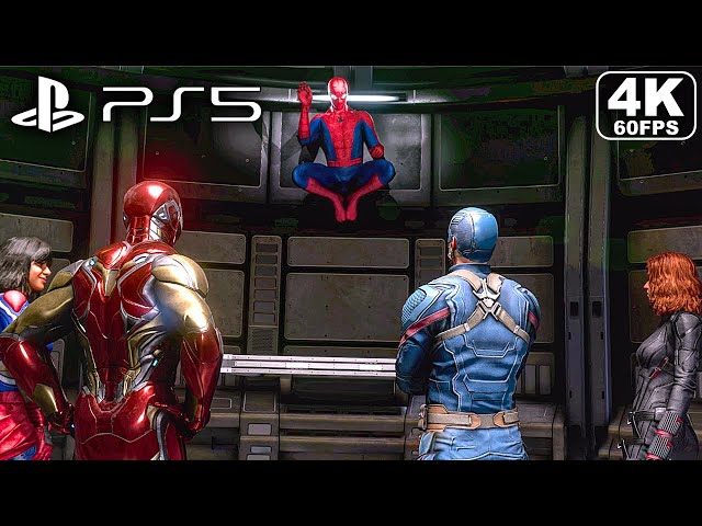 Marvel's Avengers Spider Man Meets The Avengers Scene