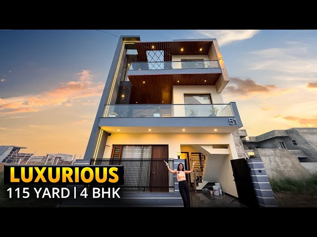115 गज का Unique Design का डबल स्टोरी 4 BHK घर | House For Sale in Mohali | Harry Dutt Home Tour