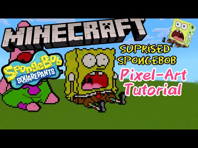 Minecraft ⛏️ Pixel-Art Tutorial: Suprised Spongebob 🫧