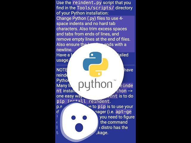 How to fix Python indentation #shorts