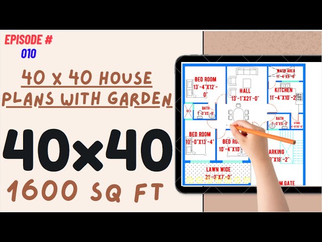 40x40 house plans with garden || duplex house design in india