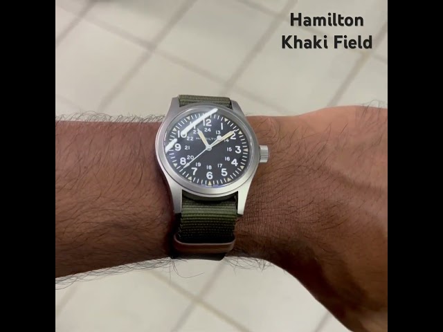 Hamilton Khaki Field ⚫️🟢 #watch #menwatch #militarywatch #fieldwatch #hamilton