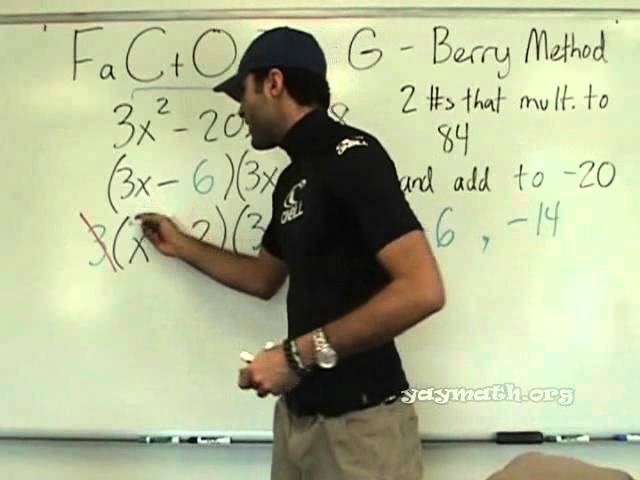 Algebra 2 - Factoring Trinomials - Berry Method