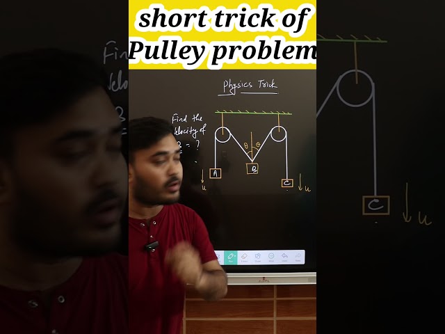 Pulley block problem | short trick of neet physics | class 11 physics