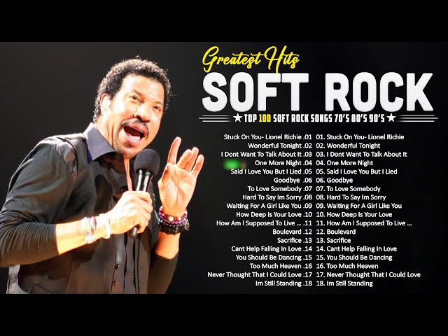 Lionel Richie, Eric Clapton, Air Supply, Bee Gees, Elton John 📀 Best Soft Rock Songs Of All Time