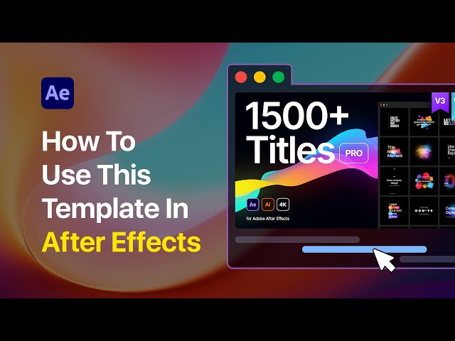 Titles Pro V3 | How to Use in After Effects
