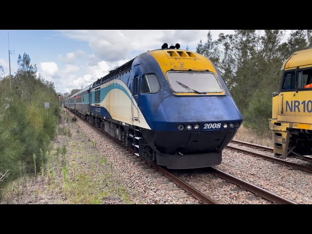 NSW Trains XP2008 & XP2010 with NT33 at Mindaribba - 22/9/23