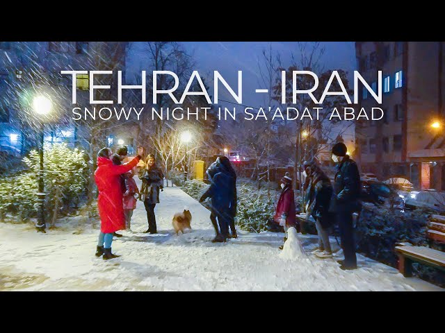 TEHRAN 2022 (4K)- Snowy Night in Sa'adat Abad / تهران، سعادت آباد