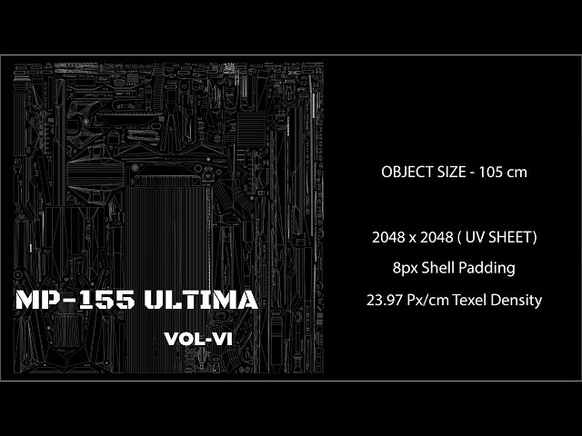 Weapon: MP 155 Ultima  | UV Unwrapping | Vol VI
