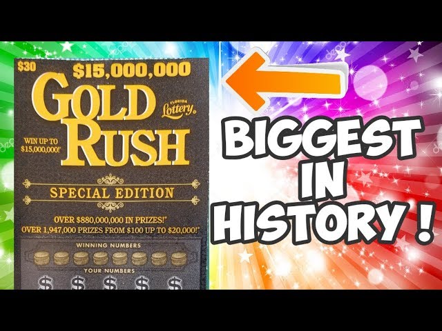 Biggest Jackpot in Scratch Off History!!! $30 GoldRush Special Edition Ticket | Florida Lottery