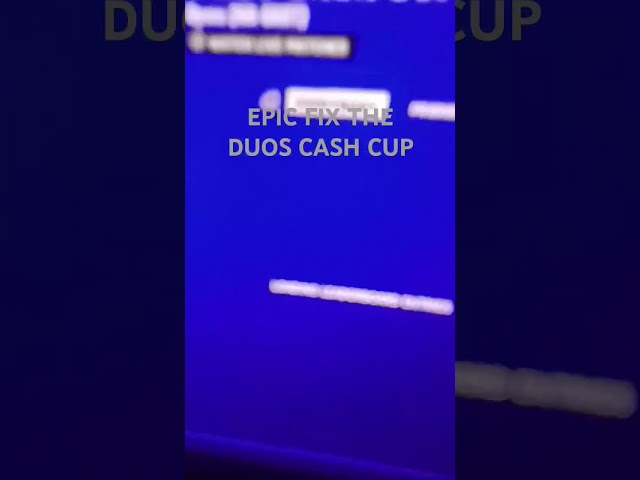 EPIC GAMES FIX THE DUOS CASH CUP @fortnite