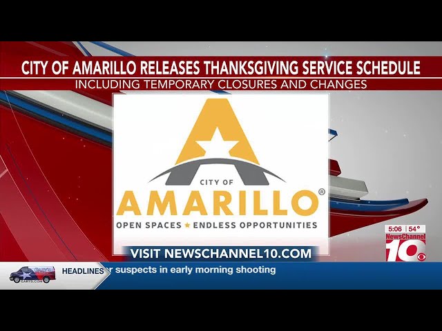 VIDEO: City of Amarillo releases Thanksgiving service schedule
