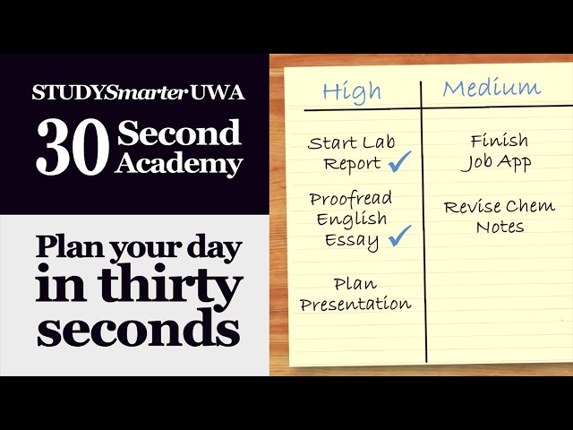 STUDYSmarter 30-Second Academy: Plan your day in 30 seconds