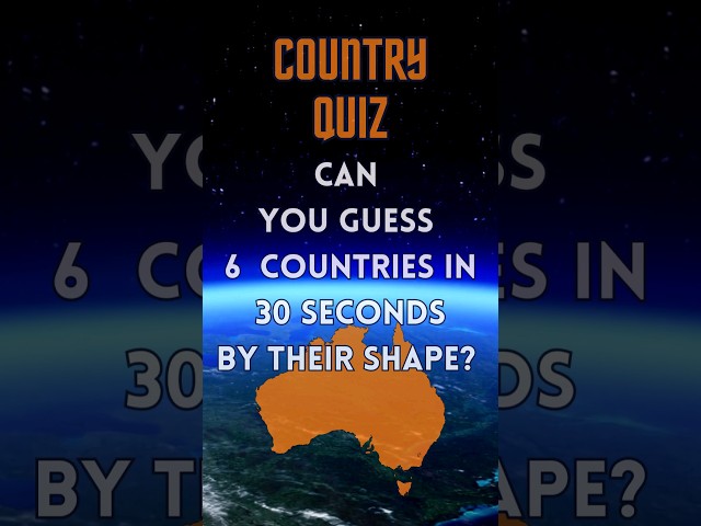 Extreme Geography Challenge! Guess 6 Countries in 30 sec by Shape!  #guessthecountry #geography