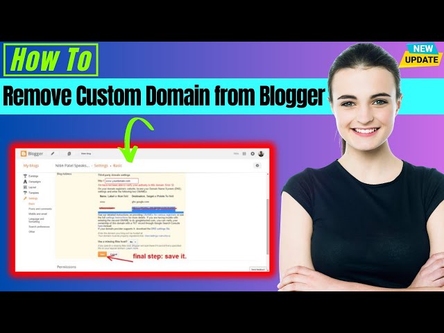 How to Remove Custom Domain from Blogger Website 2024