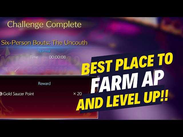 FINAL FANTASY VII REBIRTH Best Spot In The Gold Saucer to Farm AP & Level Up!!