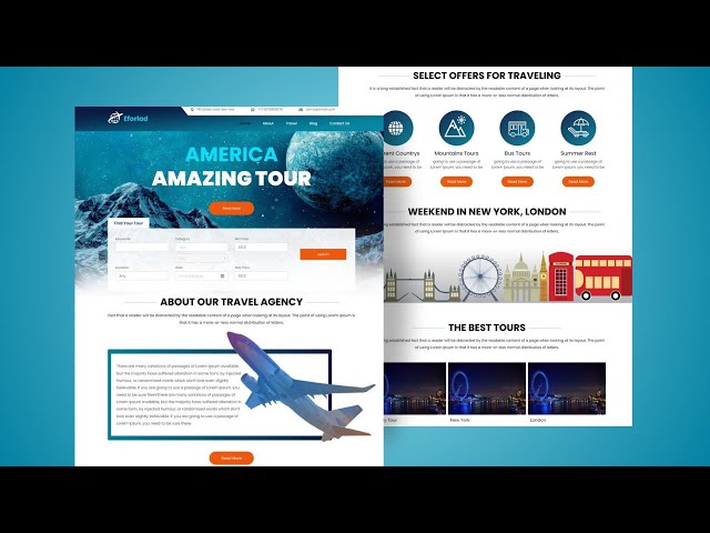 Travel Agency Website Design: HTML, CSS & JS