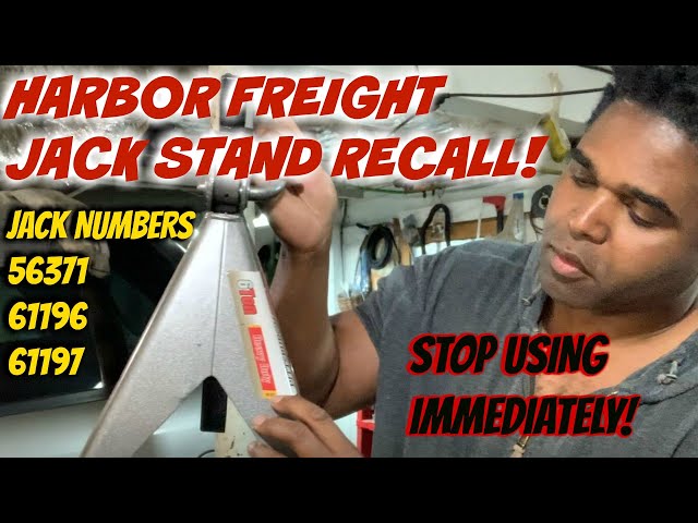 Harbor Freight Jack Stand Recall