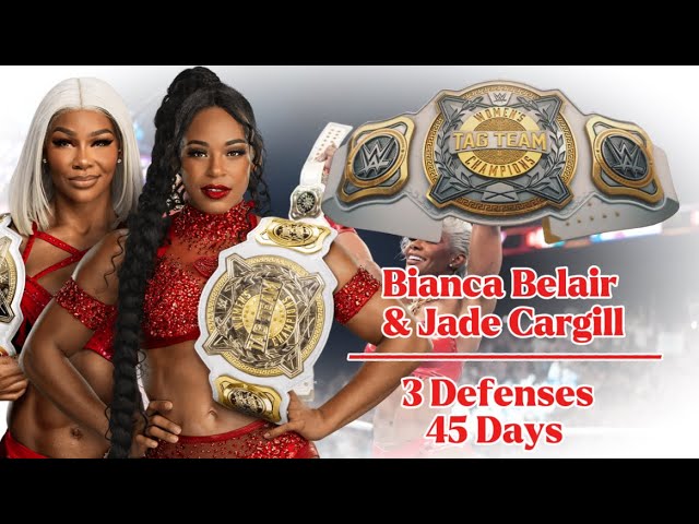 All Bianca Belair & Jade Cargill WWE Women’s Tag Team Championship Defenses