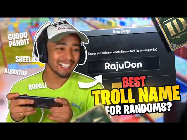 WHAT IS THE BEST TROLL NAME FOR RANDOMS? 😂 | Funny BGMI Highlights