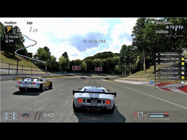 Ford GT LM Race Car Spec II | Trial Mountain Circuit Reverse | GT6 | Gran Turismo 6 | PS3