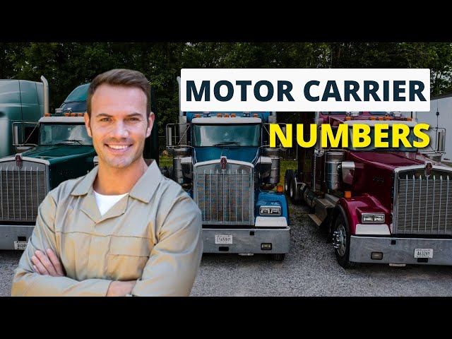 Motor Carrier Numbers 🚚 Interstate Operating Authority And Unique Identifier Assigned