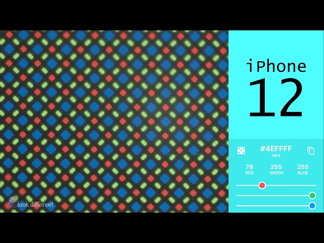 Apple iPhone 12 Super Retina XDR display under microscope [4K]