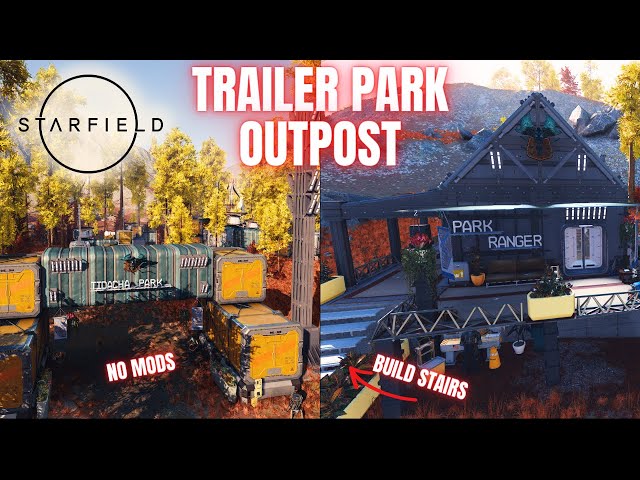Starfield | Trailer Park Settlement (No Mods) (Tour + How to build stairs)
