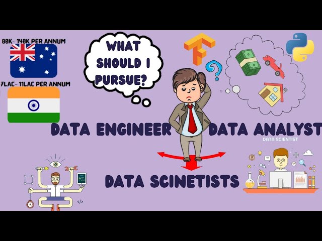Who are Data Engineer, Analyst and Scientist. compare ~ think ~ decide what to pursue.
