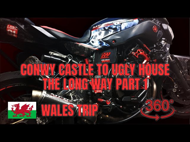 Conwy Castle to The Ugly House - Part 1 - MT 07 Turbo - #insta360