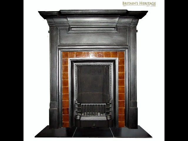 Britain's Heritage AI130 Antique tiled 1920's cast iron fireplace