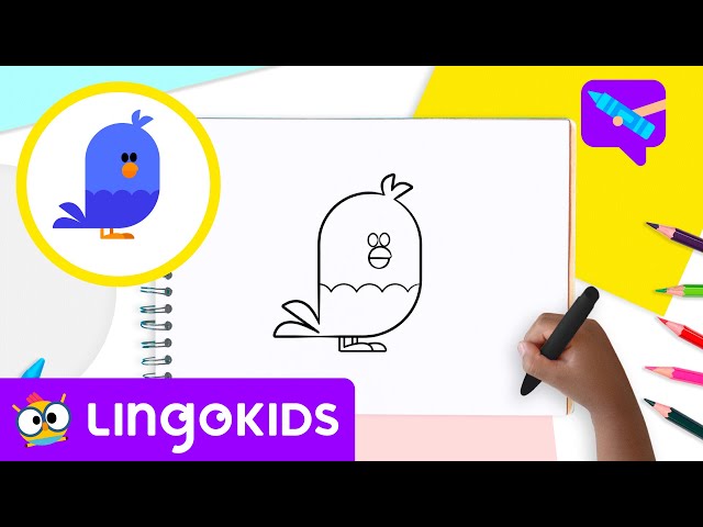 How to draw a bird easy 🦤 🎨 Drawing for kids 🐦 | Crafts by Lingokids