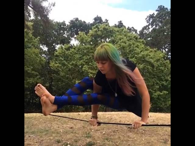 Slackline Yoga Arm Balance
