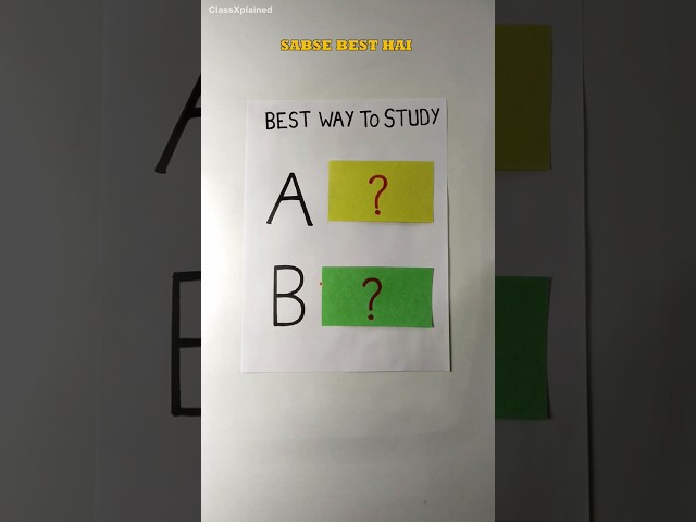 Best Study Method to Learn Anything🔥 #study #studytips #exams