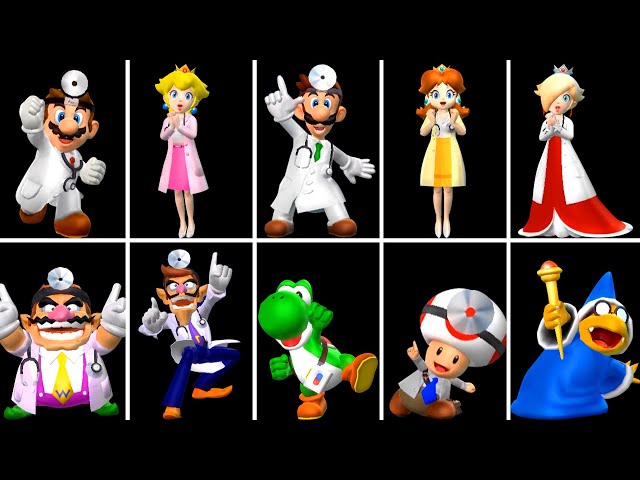 Mario Party 9 - All Characters New Doctor Outfit