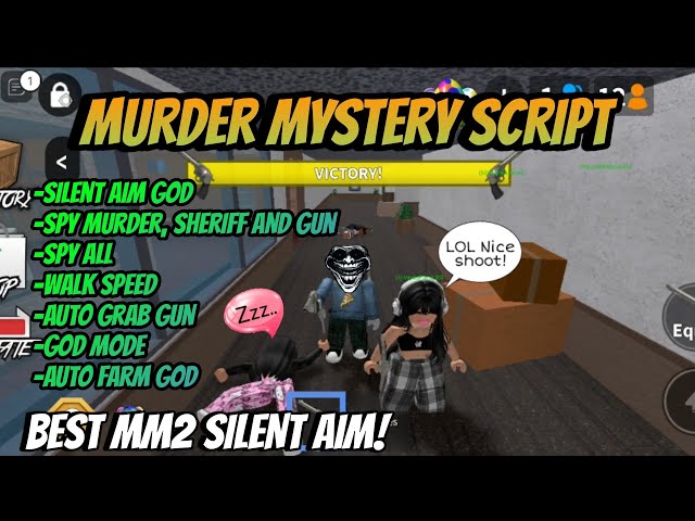 *GOD* Murder Mystery 2 Script SILENT AIM ULTRA GOD | Silent Aim, Grab Gun, Auto Farm, God Mode, More