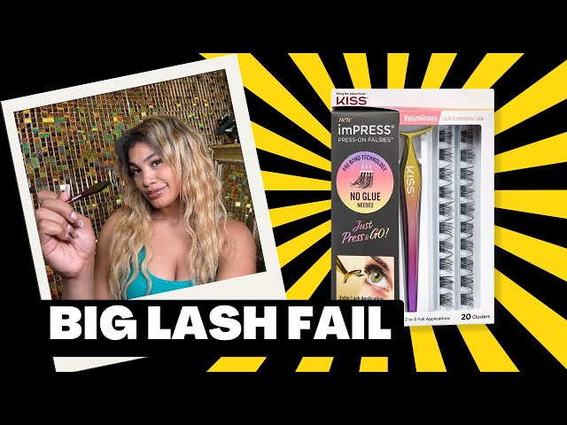 Trying Kiss impress press-on falsies glue less individual lashes. Lash review is this user friendly?