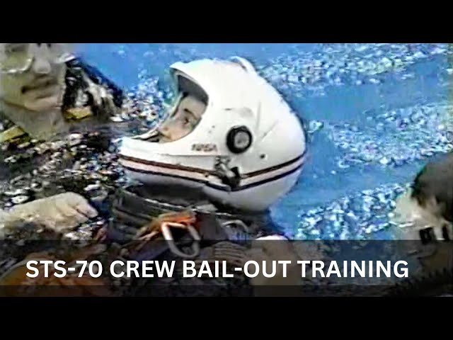 Astronaut Crew Practices Emergency Bail-Out Procedures