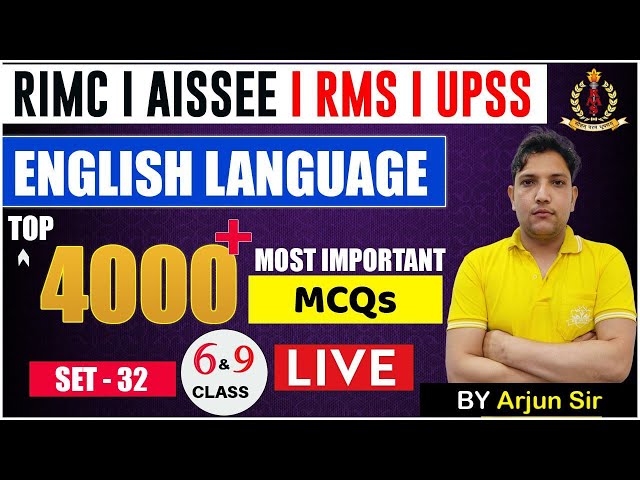 Top 4000+ English Most Imp MCQs for Class 6&9 |English Language Practice Set 32|English by Arjun Sir