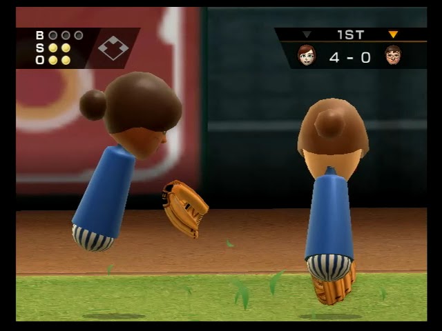 Wii Sports Baseball Thessy vs Luca