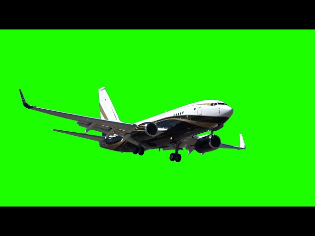 Jet Landing Green Screen - FREE