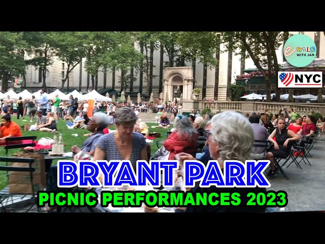 💖 NYC Walk [HD]: Bryant Park Picnic Performances 2023