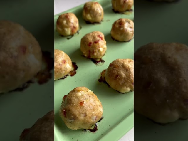 Chicken Pesto Meatballs -recipe in comments #meatballs #viralvideo #easyrecipe #comfortfood #cook