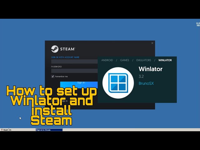 Tutorial how to set up Winlator and install Steam and Games | Windows Emulator