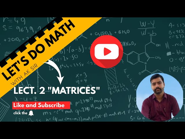 Revision for IIT JEE Maths Algebra of Matrices