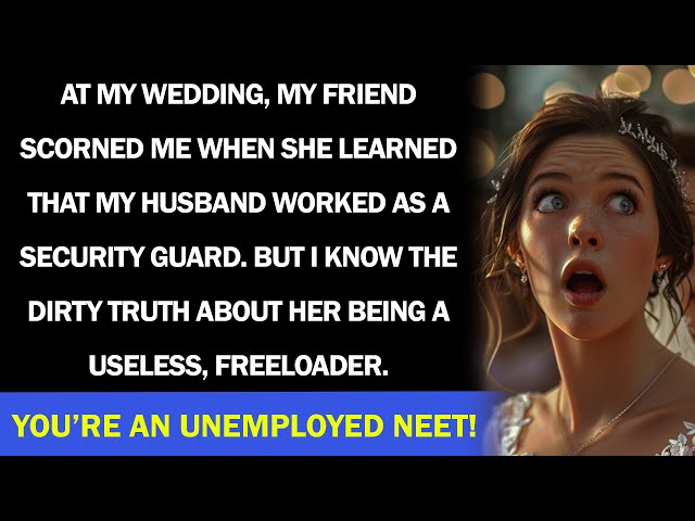 Bestie mocked my husband for being a security guard at our wedding, so I exposed her shameful secret
