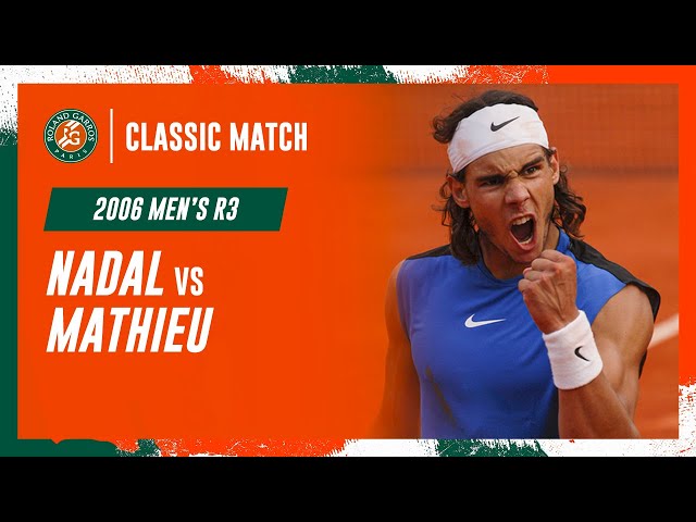 Nadal vs Mathieu 2006 Men's round 3 | Roland-Garros Classic Match